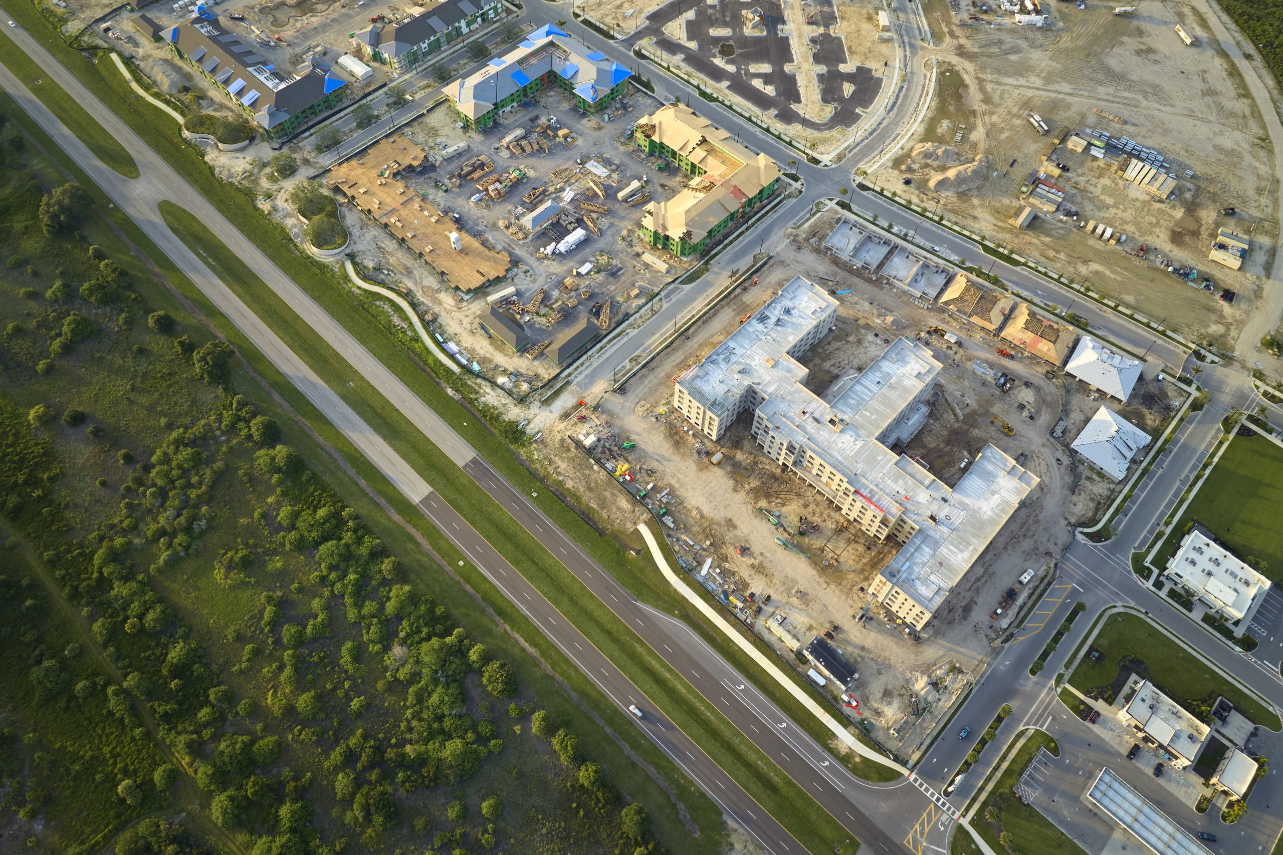 Construction site in Alberta highlighting planning challenges and land development risks